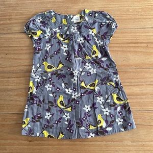 Mini Boden Bird Dress, Size 4/5